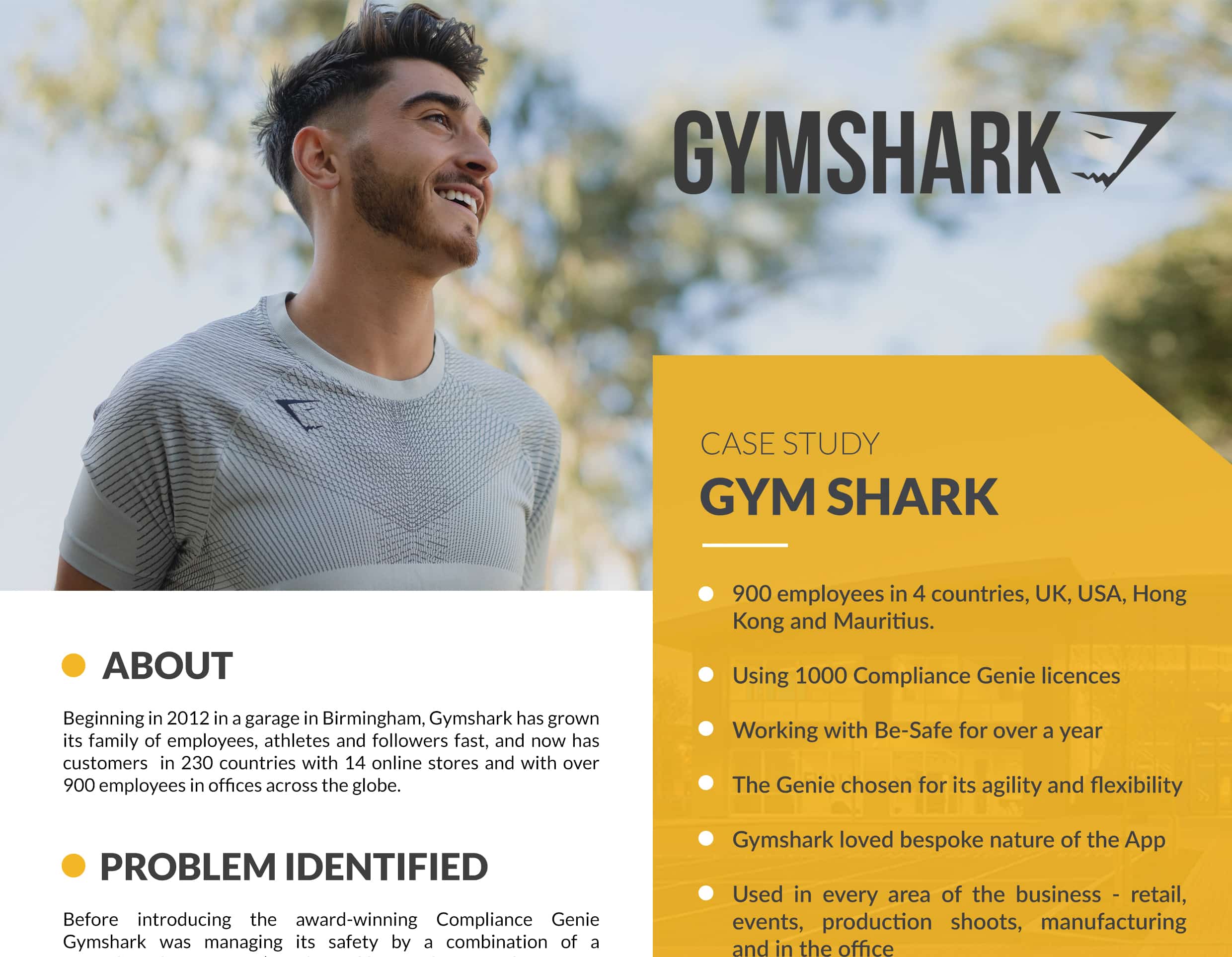 Gym Shark Case Study | Be-Safe Technologies - health and safety app